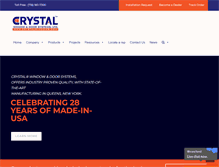 Tablet Screenshot of crystalwindows.com